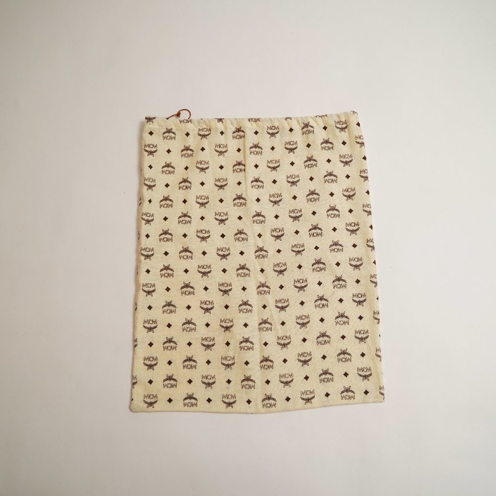 VINTAGE MCM Monogram Black Bucket Bag Drawstring Crossbody Purse - Picture 14 of 15
